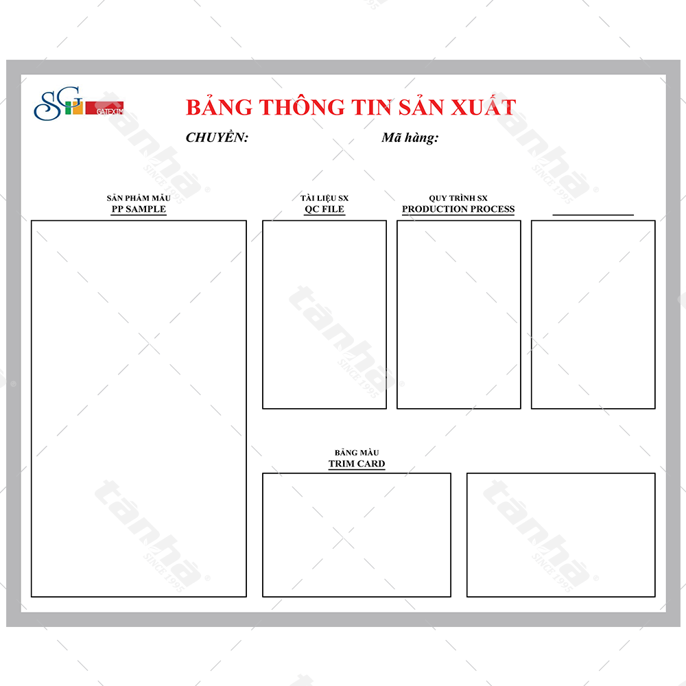 Bảng dán decal - Bảng thông tin sản xuất