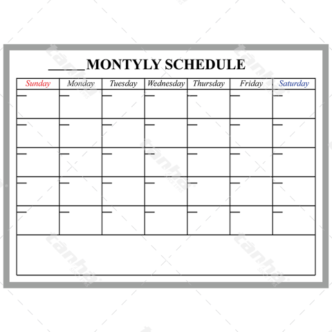 Bảng dán decal - Bảng kế hoạch tháng